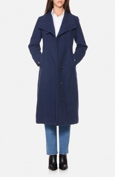 Longline City Virgin Wool Blend 752 Fill Power Down Waterproof Coat