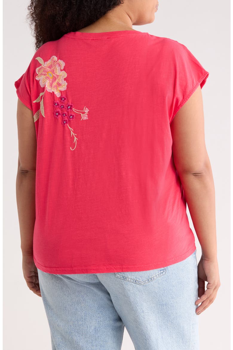 Floral Embroidered Cotton Tank, Alternate, color, FUSCHIA