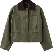 MANGO Corduroy Collar Cotton Jacket