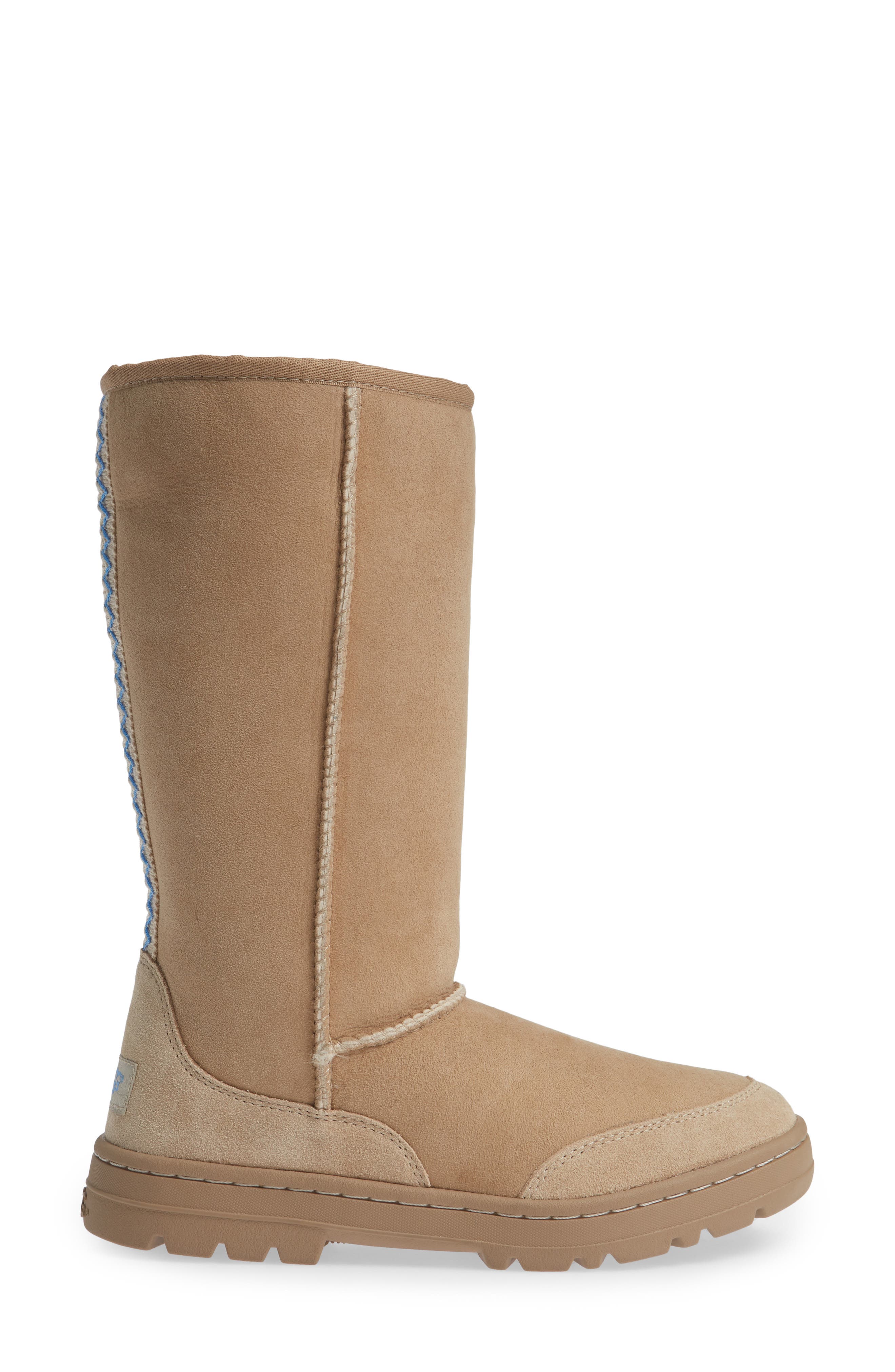 Ultra Revival Genuine Shearling Tall Boot, Alternate, color, SAND