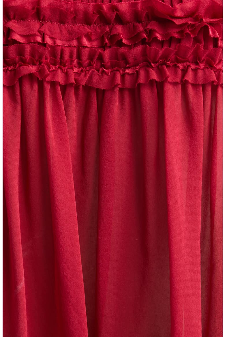 Effie Silk Shirt, Alternate, color, CERISE