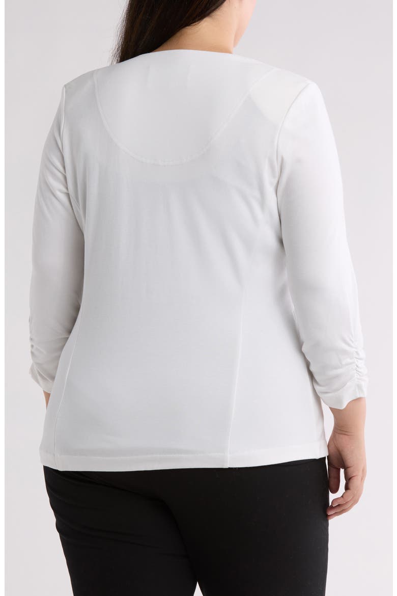 'Olga' Knit Jacket, Alternate, color, WHITE