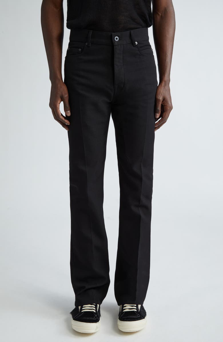Rick Owens Jim Slim Fit Bootcut Pants, Main, color, 
