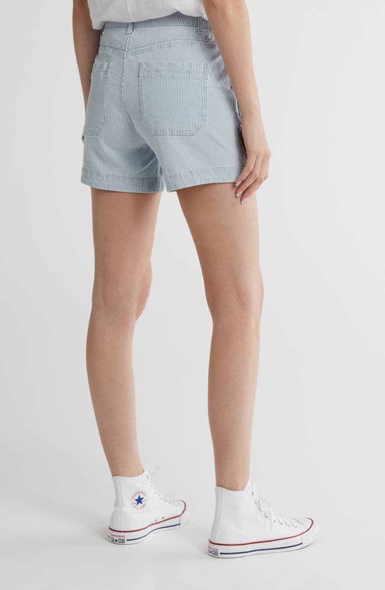 Democracy Railroad Stripe Carpenter Shorts, Alternate, color, Pwbl Powde