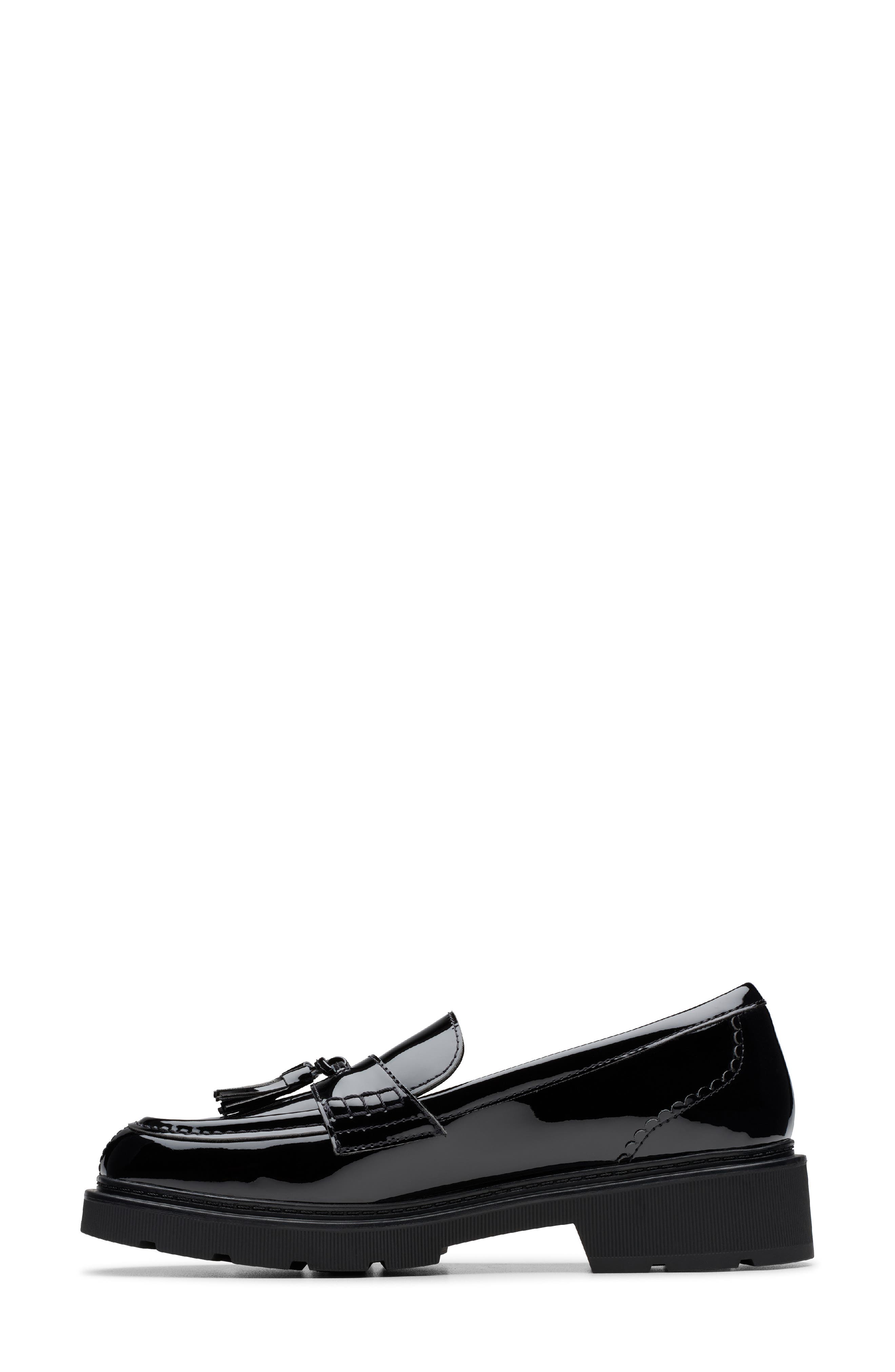 Lauryl Tassel Loafer, Alternate, color, BLACK PATENT