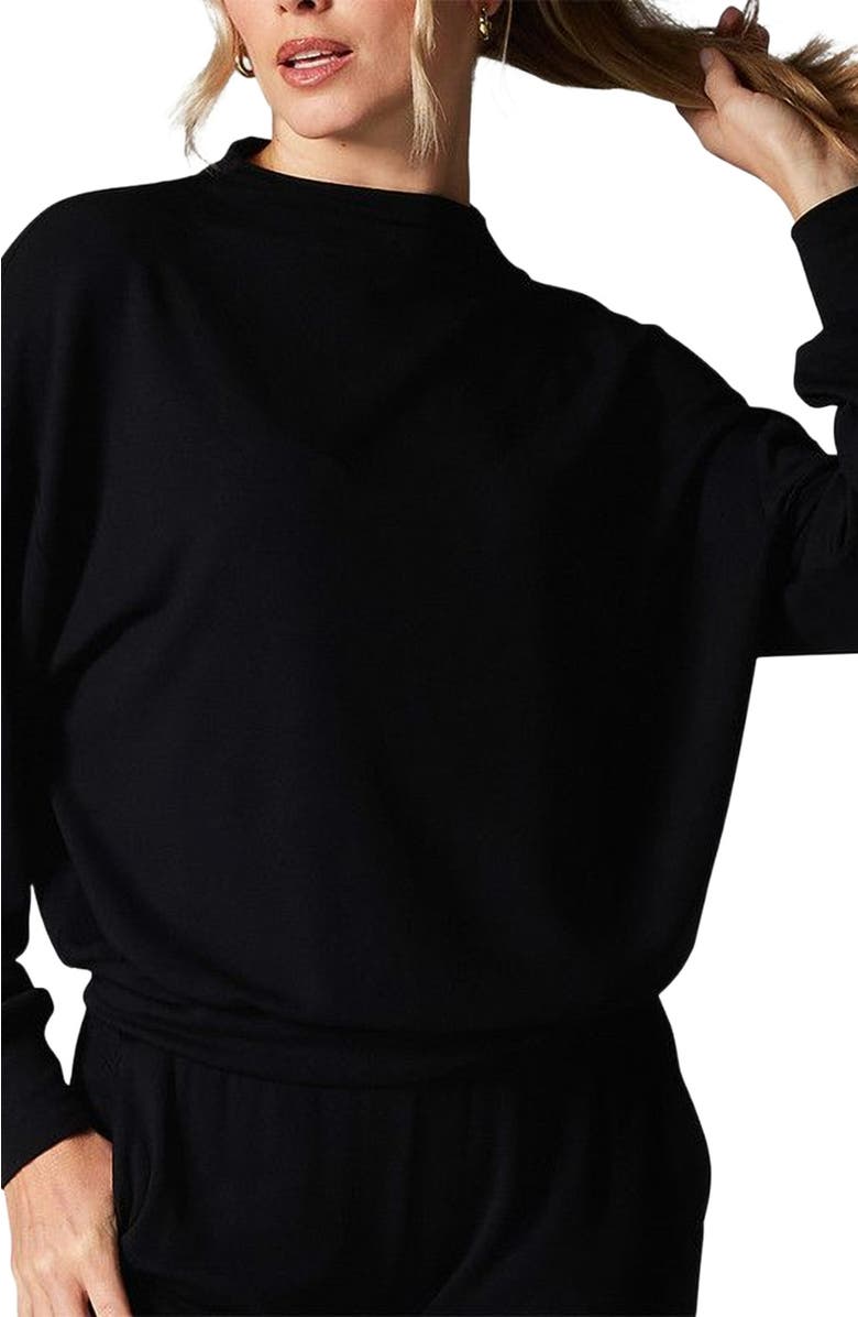 Tavi Slope Crew Sweatshirt, Alternate, color, Ebony