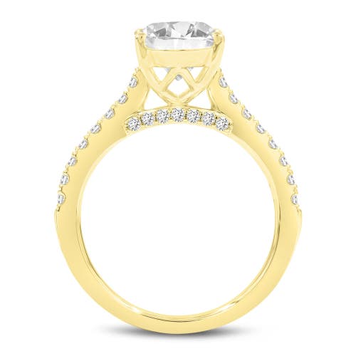 Luvmyjewelry Prose 14k Gold Oval Lab Grown Diamond Hidden Halo Engagement Ring In 14k Yellow Gold