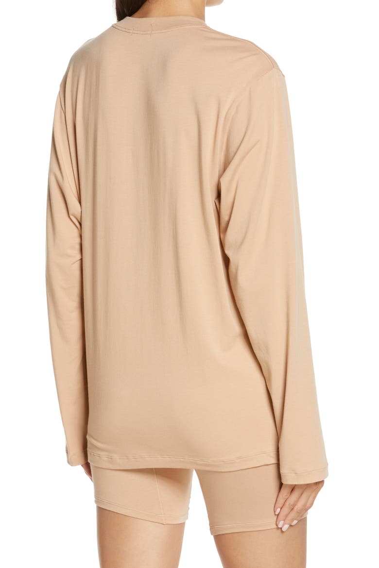 Boyfriend Long Sleeve T-Shirt, Alternate, color, CLAY