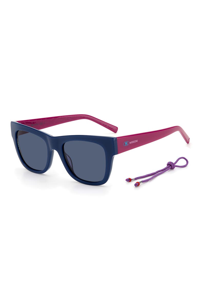52mm Gradient Square Sunglasses, Alternate, color, CHERRY BLUE