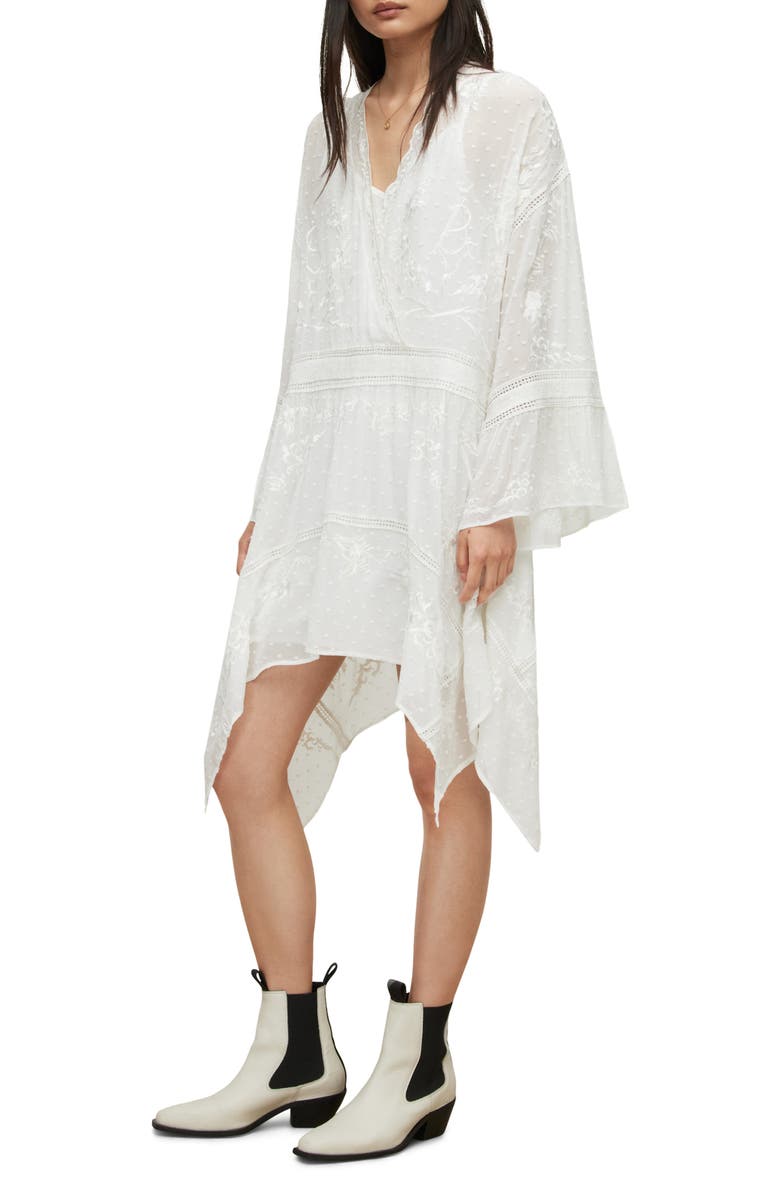 AllSaints Dawn Embroidered Dress, Alternate, color, 