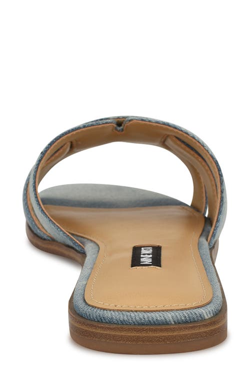 Nine West Germani Slide Sandal In Light Blue