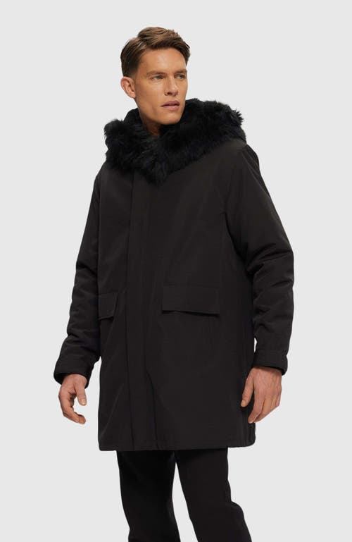 Gorski Parka With Shearling Lamb Trim In Black