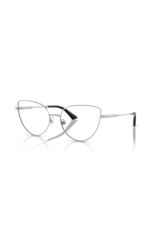 Jimmy Choo 56mm Cat Eye Optical Glasses In Metallic