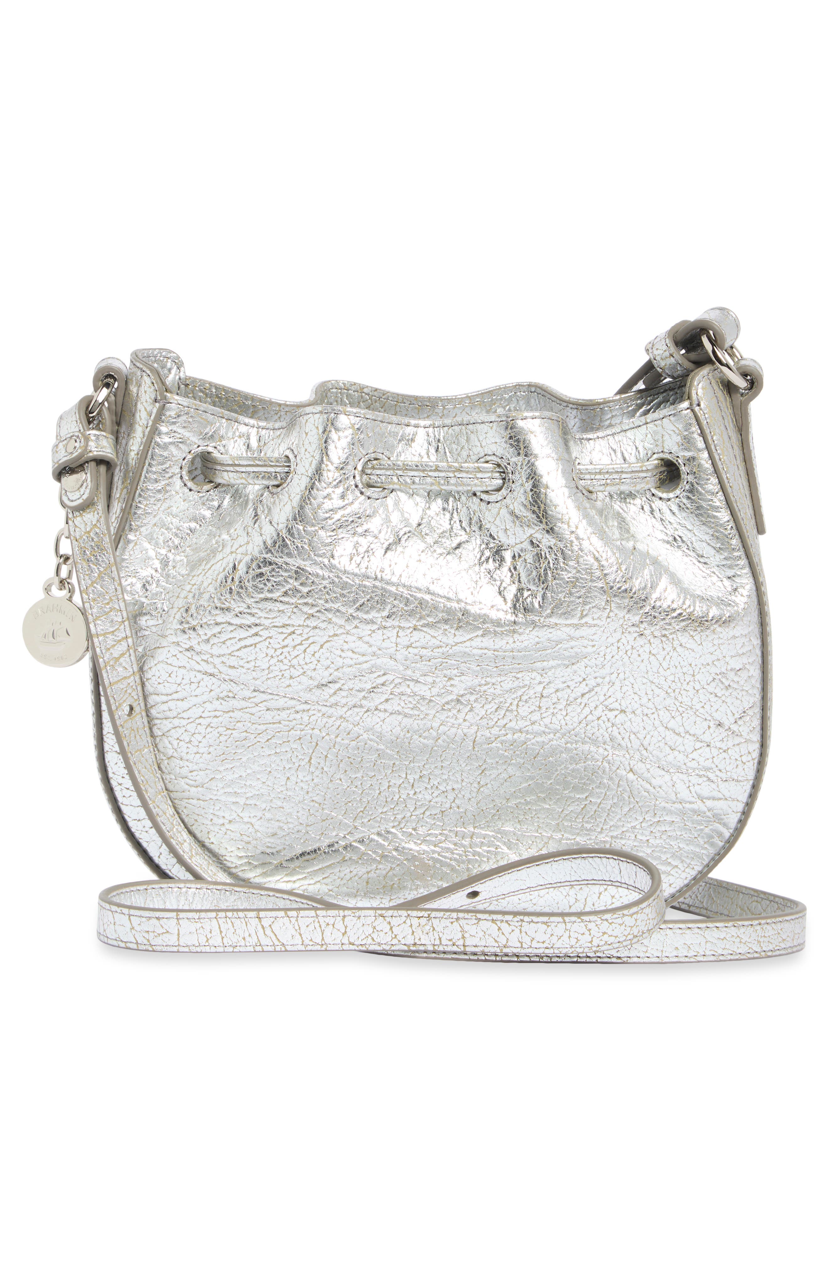 Eliana Leather Crossbody Bag, Alternate, color, SILVER DUCHESS