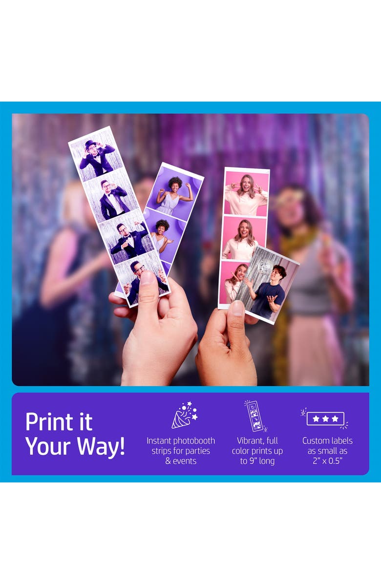 HP Sprocket Portable Photo Printer, Bluetooth Wireless Instant 2x3 Prints for iOS & Android, Alternate, color, Grey