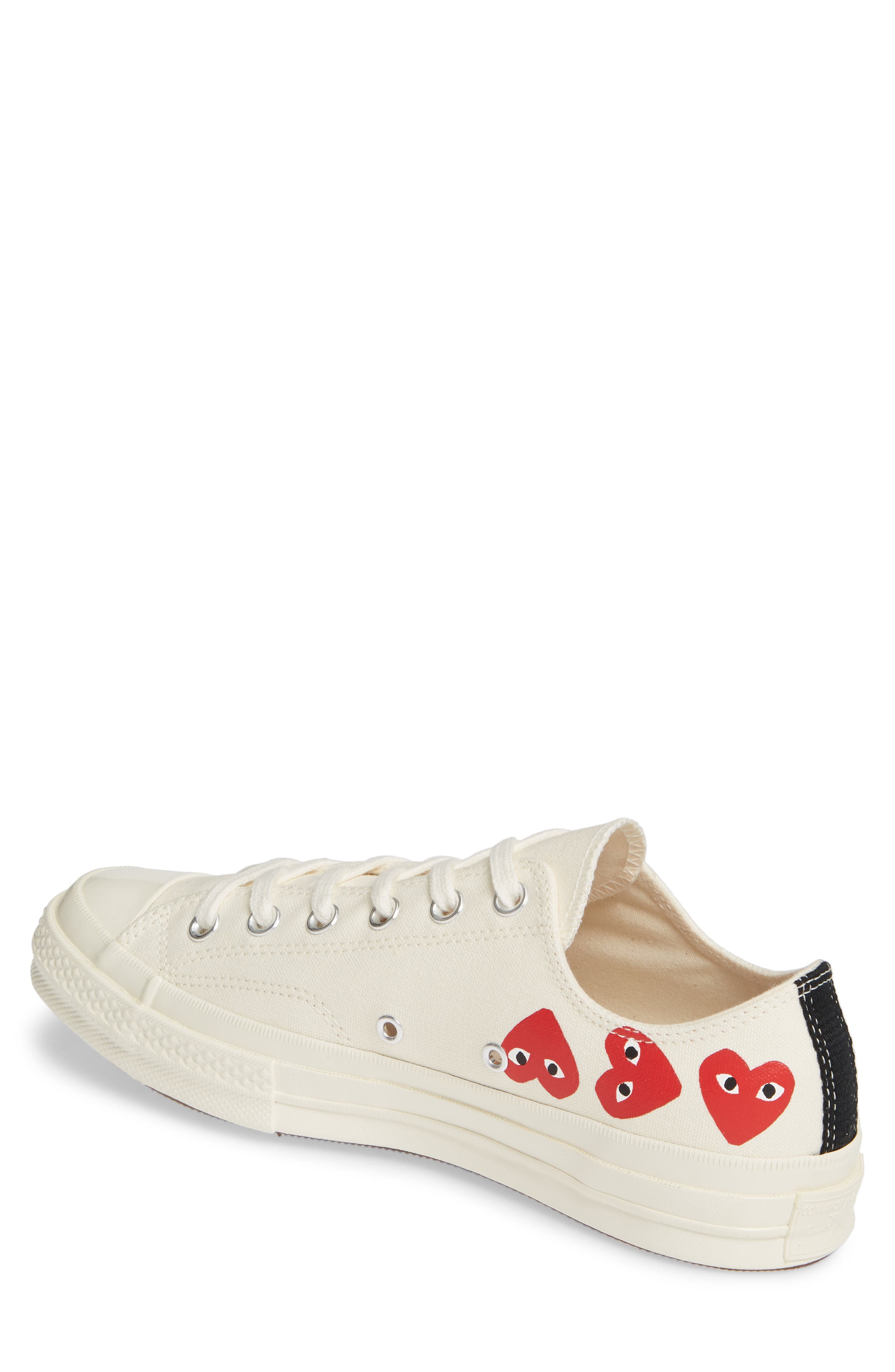 Comme des Garçons PLAY x Converse Chuck Taylor<sup>®</sup> Low Top Sneaker, Alternate, color, 