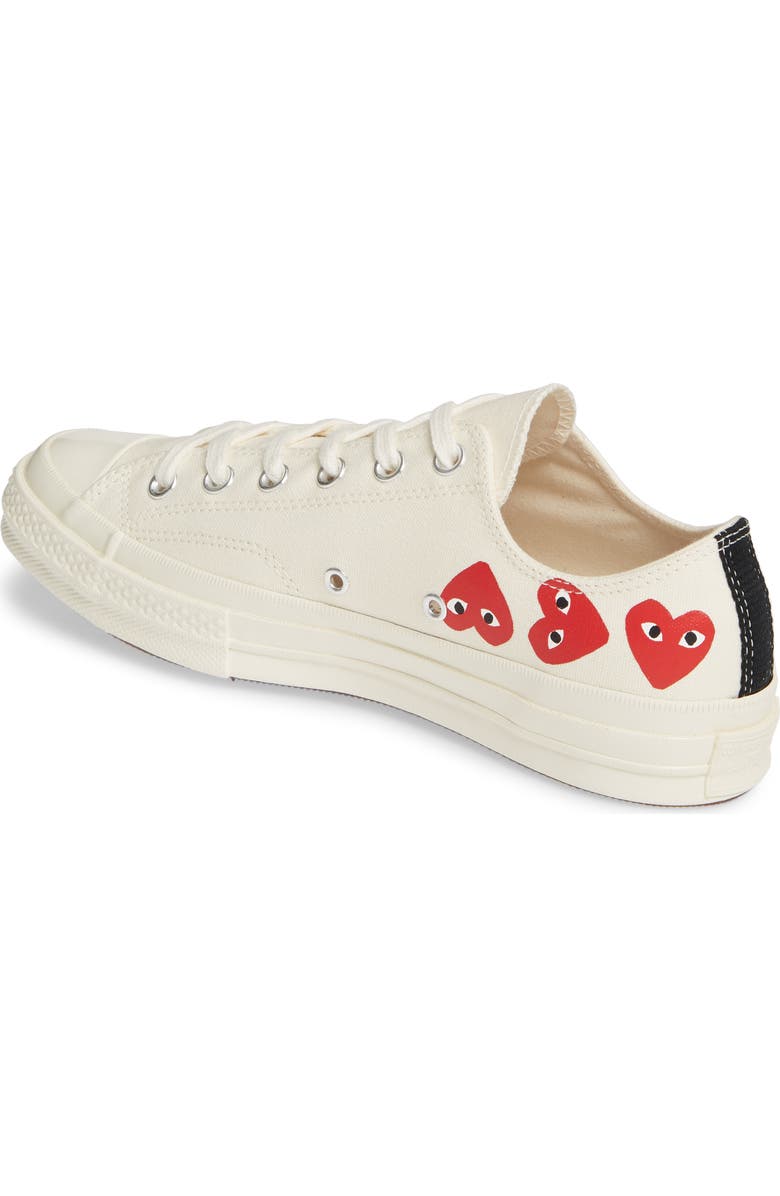 Comme des Garçons PLAY x Converse Chuck Taylor<sup>®</sup> Low Top Sneaker, Alternate, color,