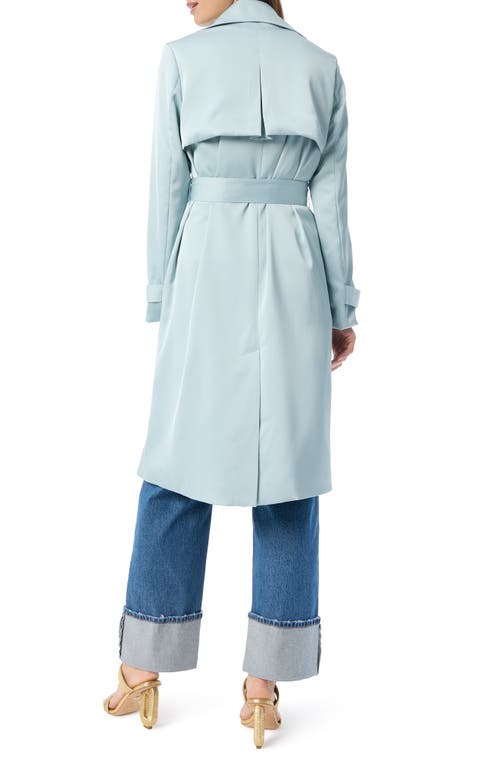Do By Dee Ocleppo Cassie Trench Coat In Cloud Blue