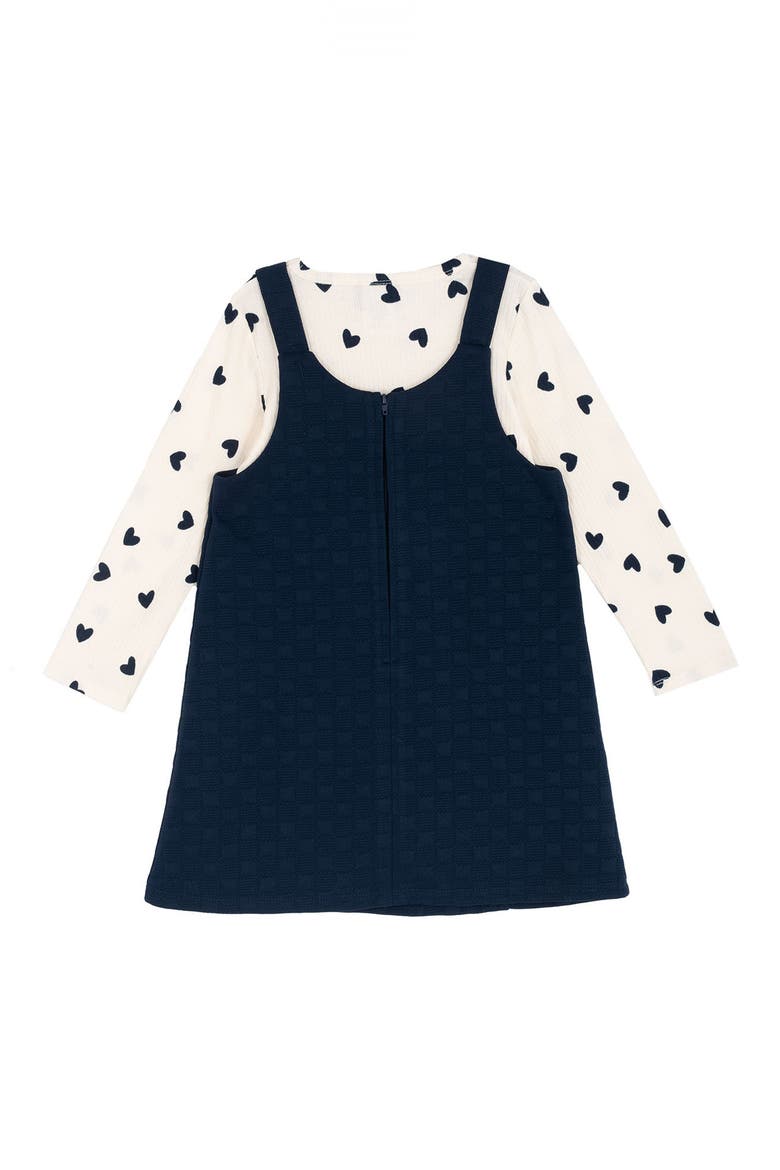 Double Knit Top & Dress Set, Alternate, color, NAVY