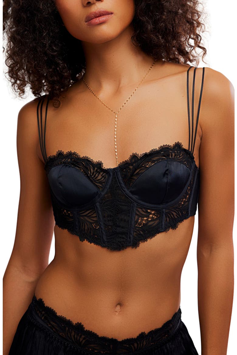 Intimately FP Out & About Longline Underwire Bra, Alternate, color, BLACK