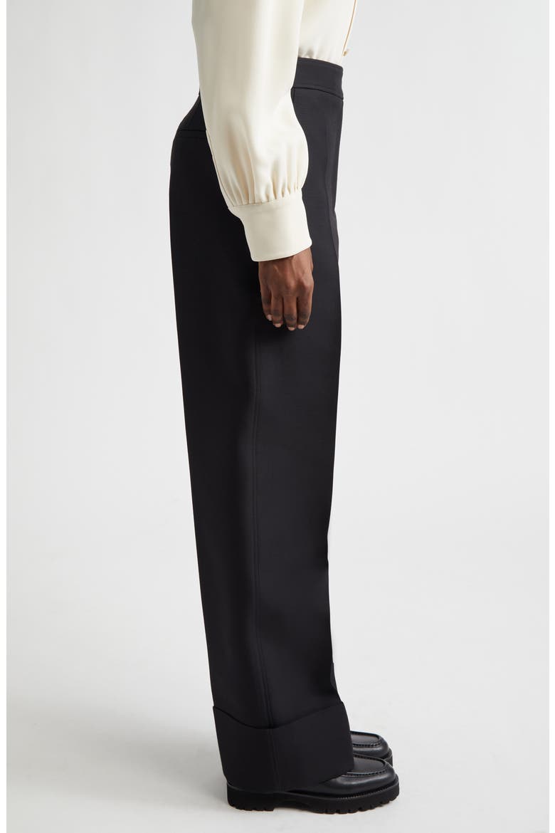 Crepe Couture Straight Leg Pants, Alternate, color, BLACK