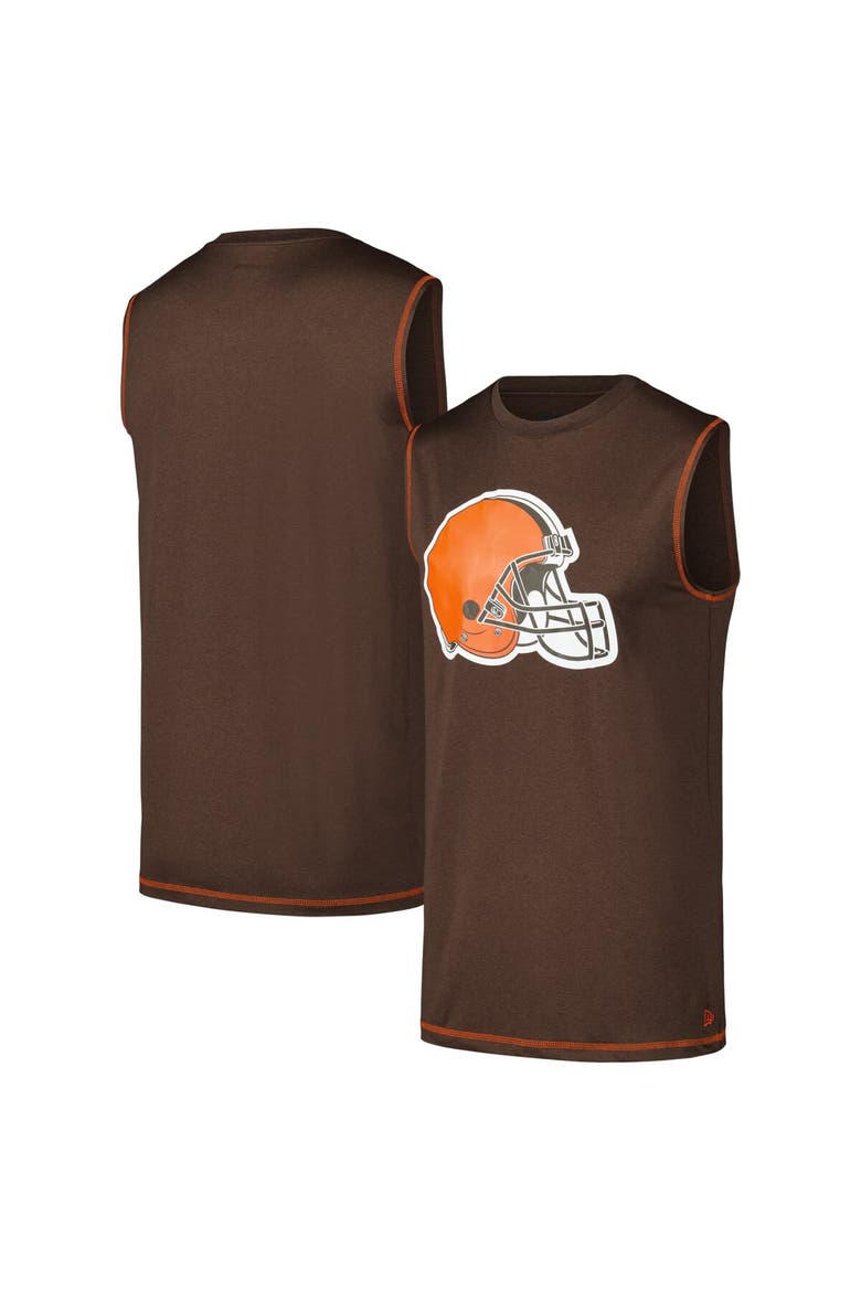 Men's New Era Brown Cleveland Browns Tank Top, Main, color, Brown