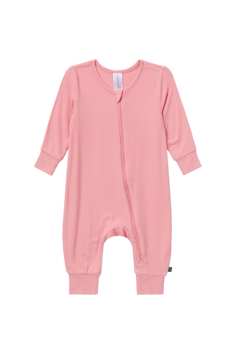 Long Sleeve Footless Rompers, Alternate, color, Pink