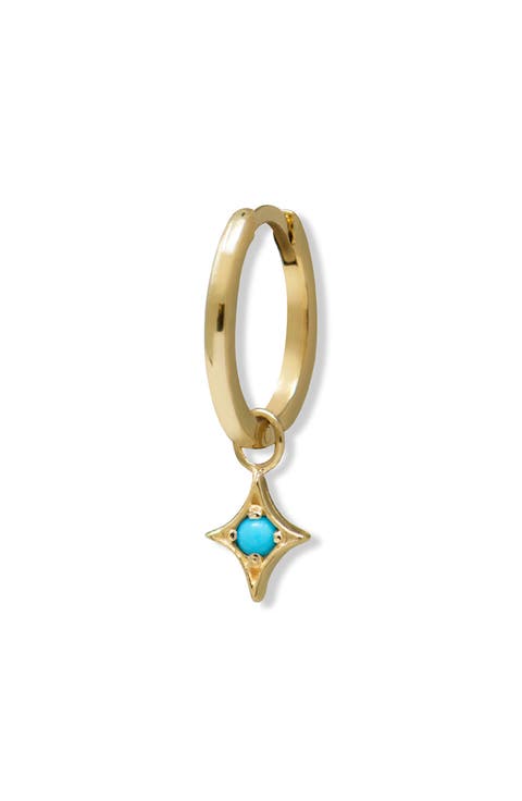 Jac + Jo Emilia Gothic Star Pear Turquoise Drop Earrings