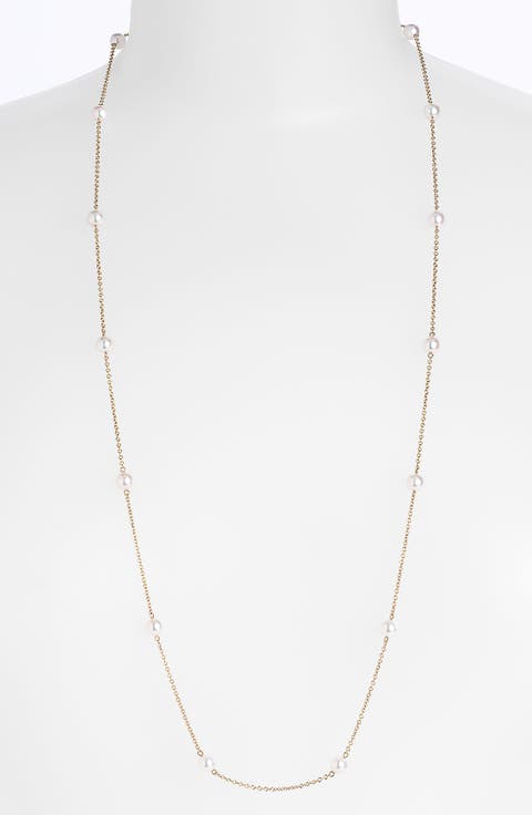 Akoya Pearl Station Necklace