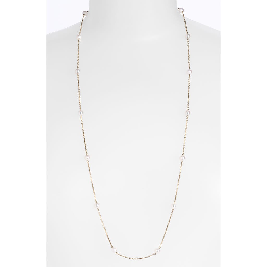 Mikimoto Akoya Pearl Station Necklace in Yellow Gold  product