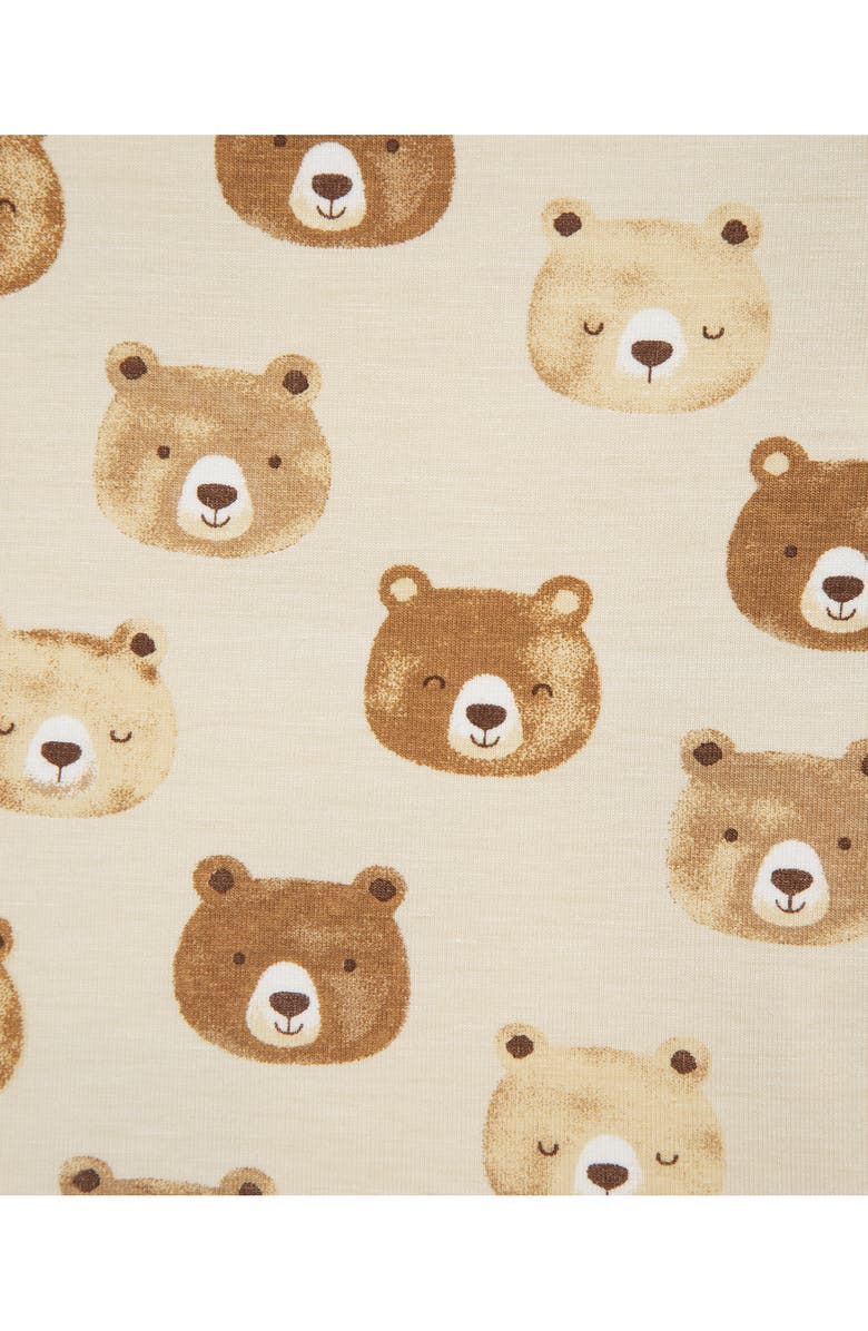 Little Me Brown Bear 2-Pack Stretch Viscose Pajama Set, Alternate, color, Brown