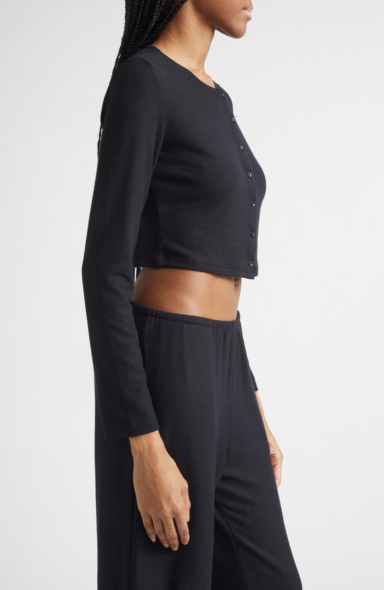 LESET Lauren Crop Cardigan, Alternate, color, Black