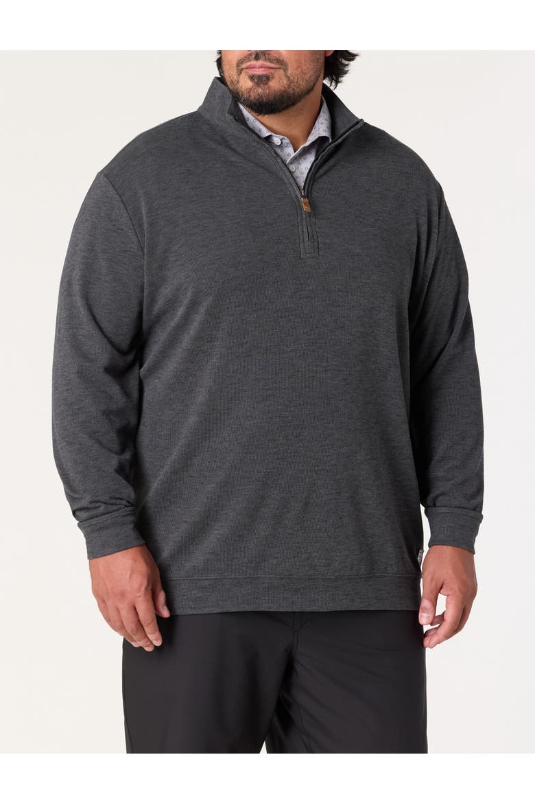 Big & Tall Cloud 1/4-Zip Sweater, Main, color, BLACK HEATHER