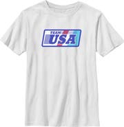 Lost Gods Boy's Lost Gods Retro Stripes USA Badge Graphic T-Shirt