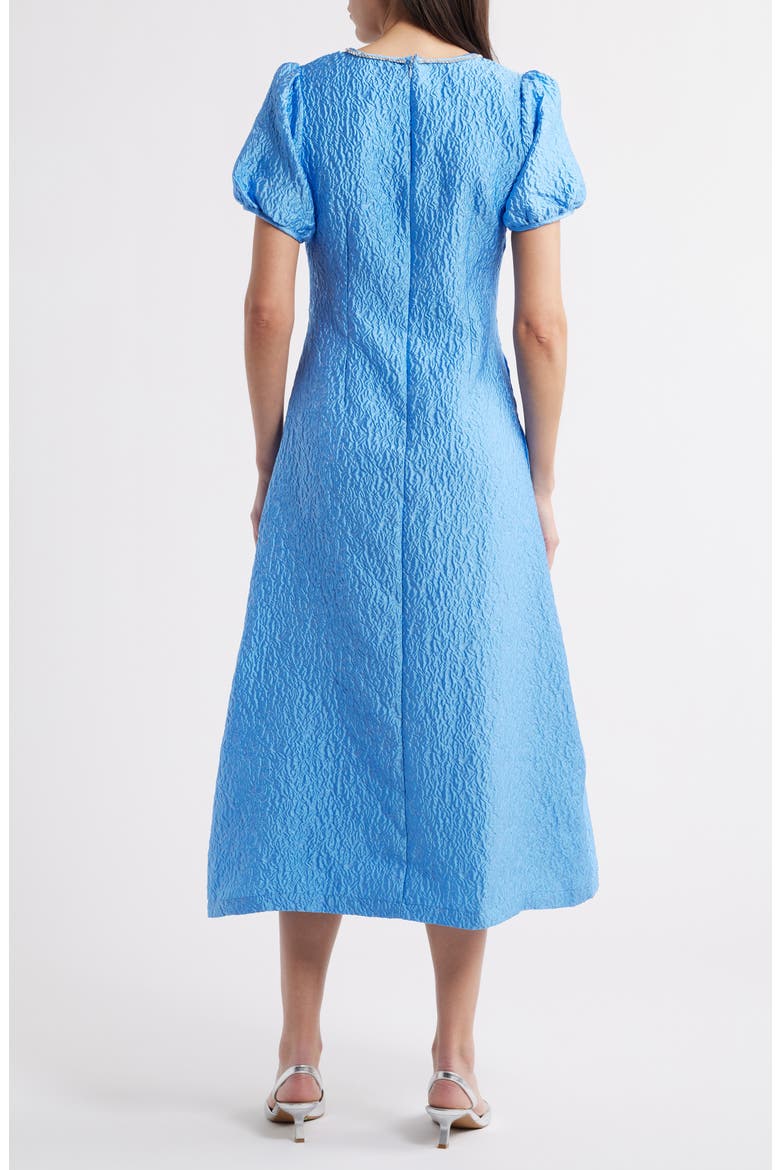 Reef Jacquard Midi Dress, Alternate, color, BLUE