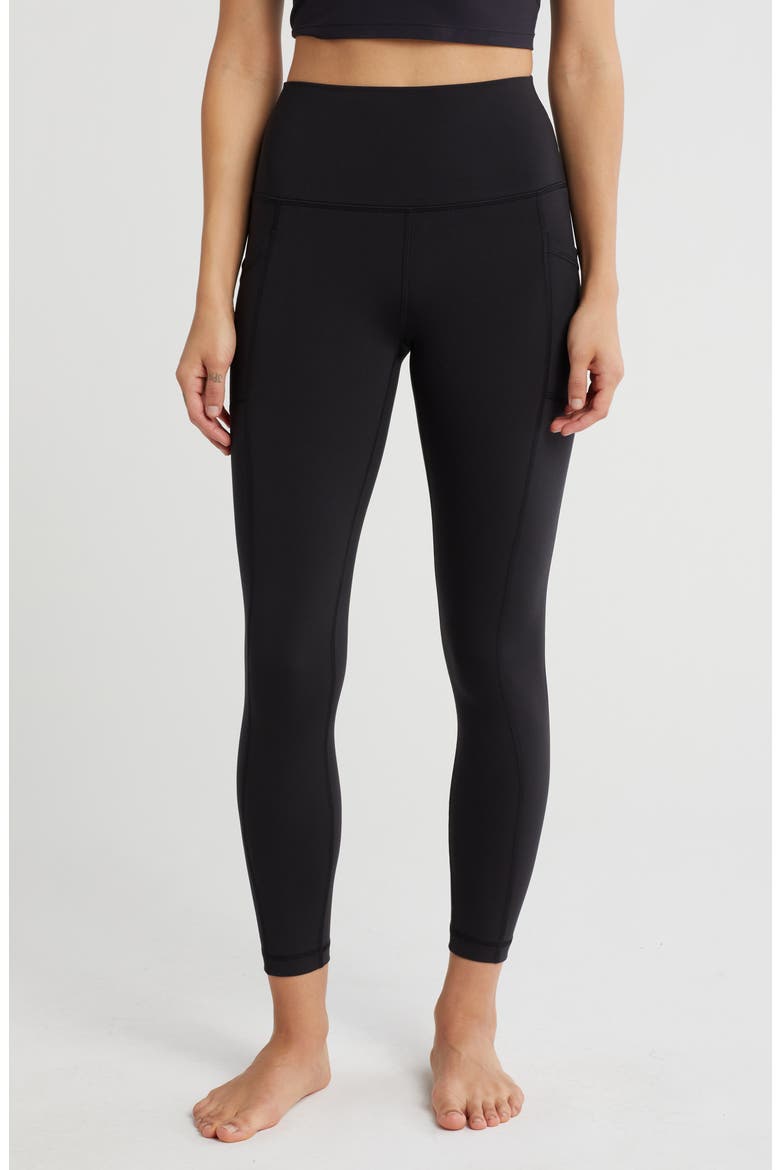 2-Pack Lux Everyday Elastic Free Waistband Leggings, Main, color, BLACK-BLACK