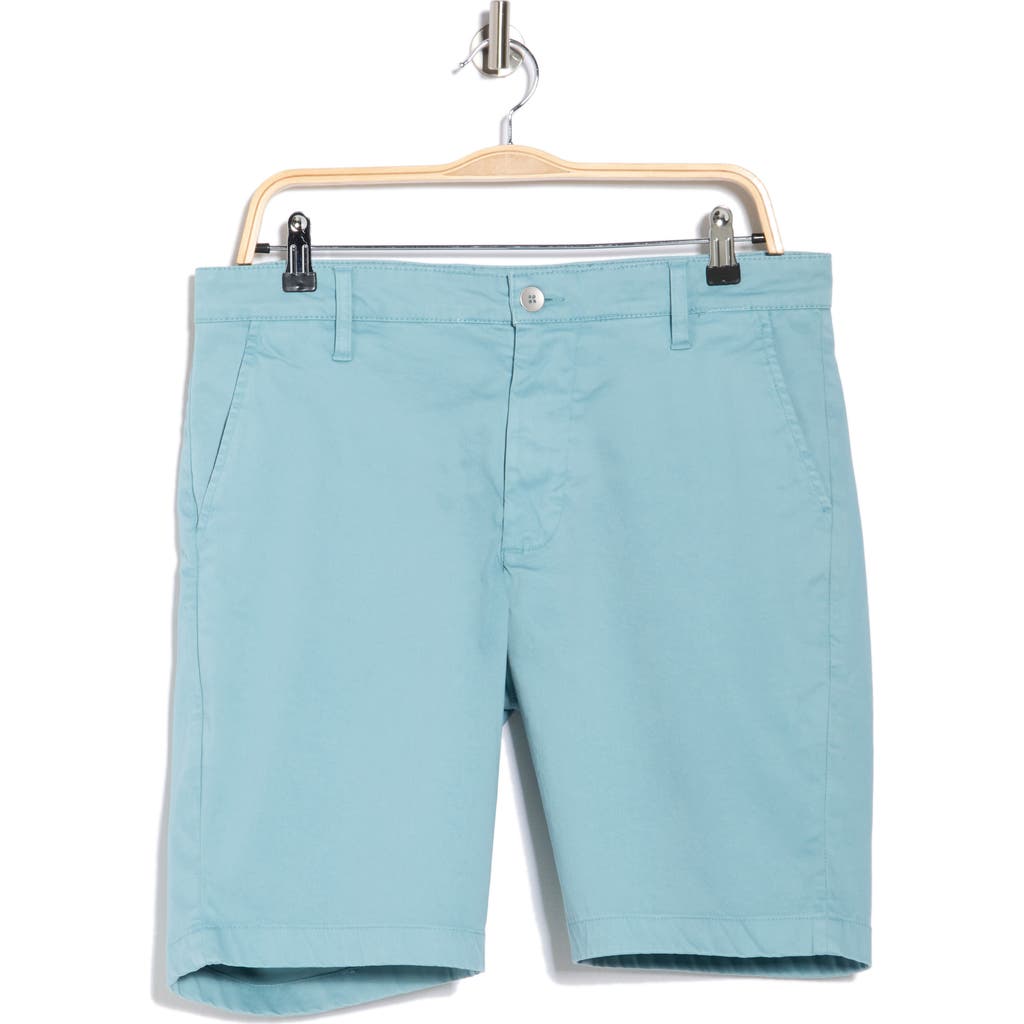 Ag Griffin Stretch Cotton Shorts In Blue