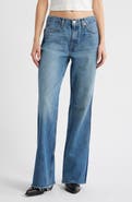 Re/Done The Californian High Waist Raw Hem Flare Leg Jeans
