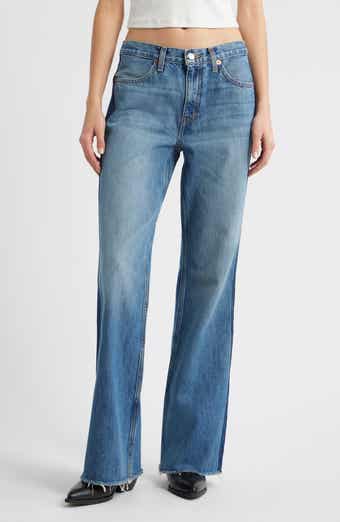 The Californian High Waist Raw Hem Flare Leg Jeans