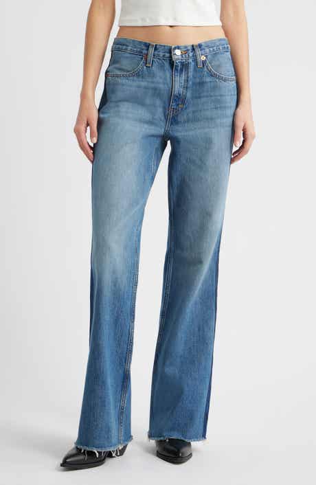 The Californian High Waist Raw Hem Flare Leg Jeans