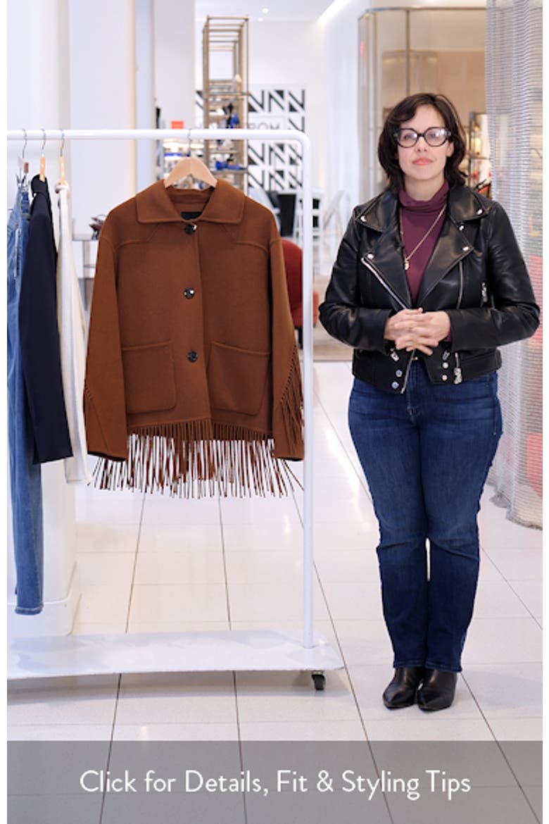 Fringed Wool Blend Coat video