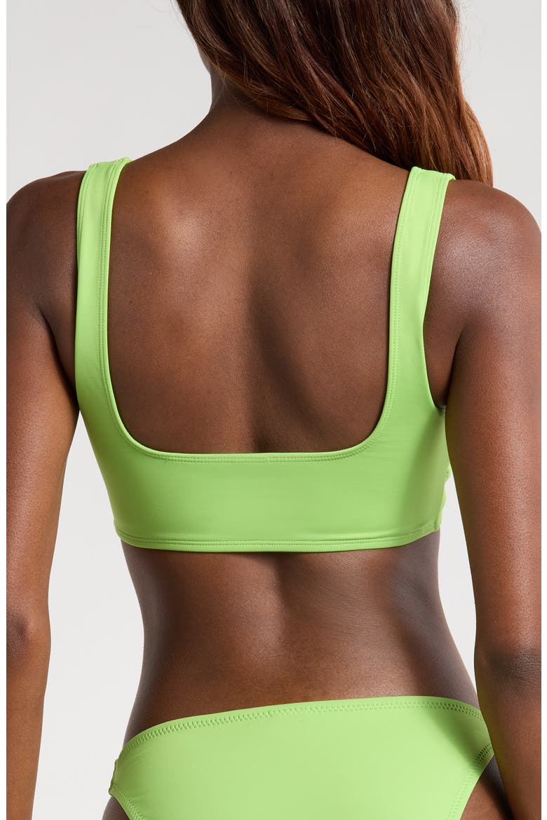 Square Neck Compression Bikini Top, Alternate, color, LIME005