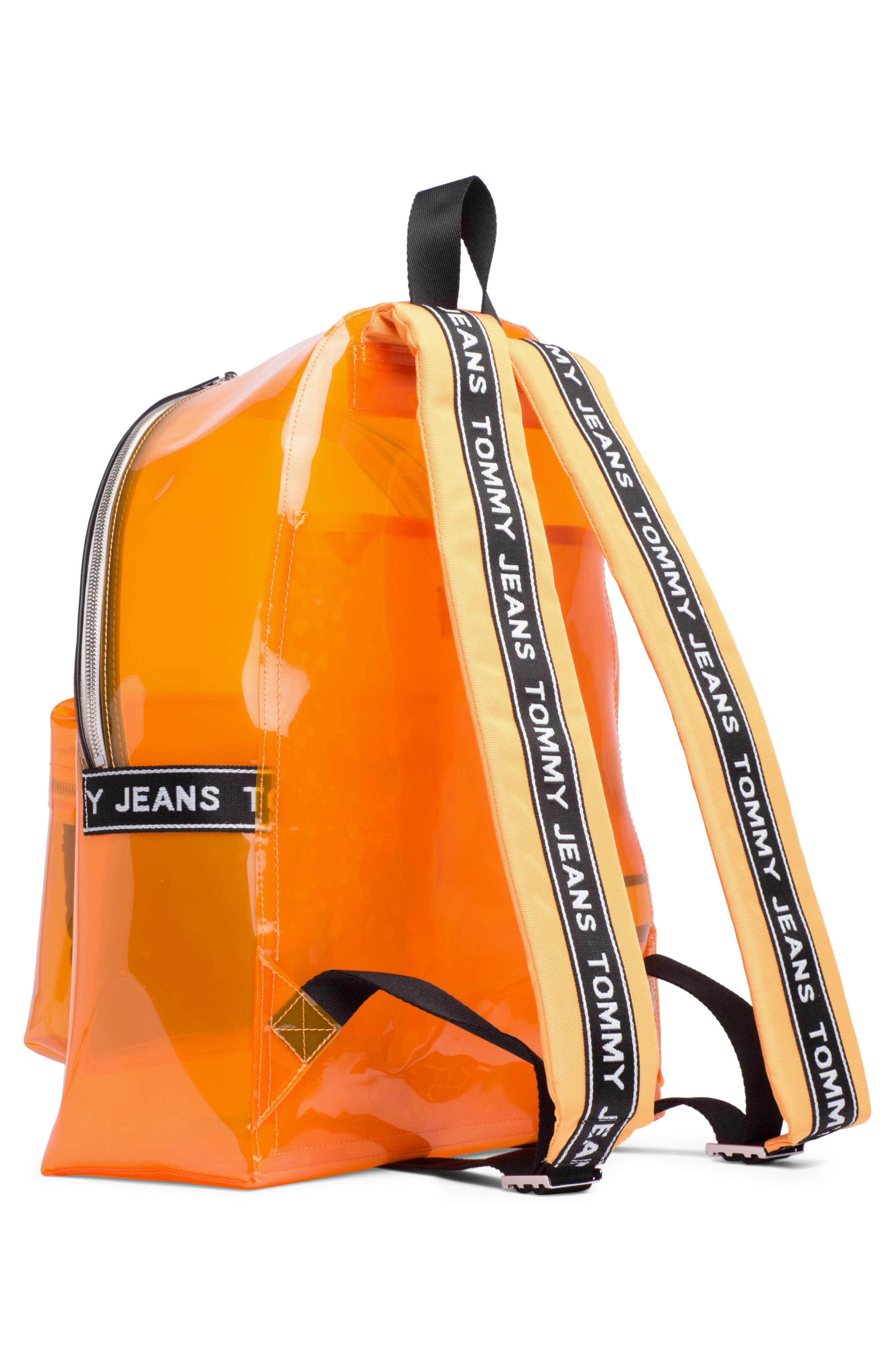 Woven Logo Clear Backpack, Alternate, color, RADIANT YELLOW