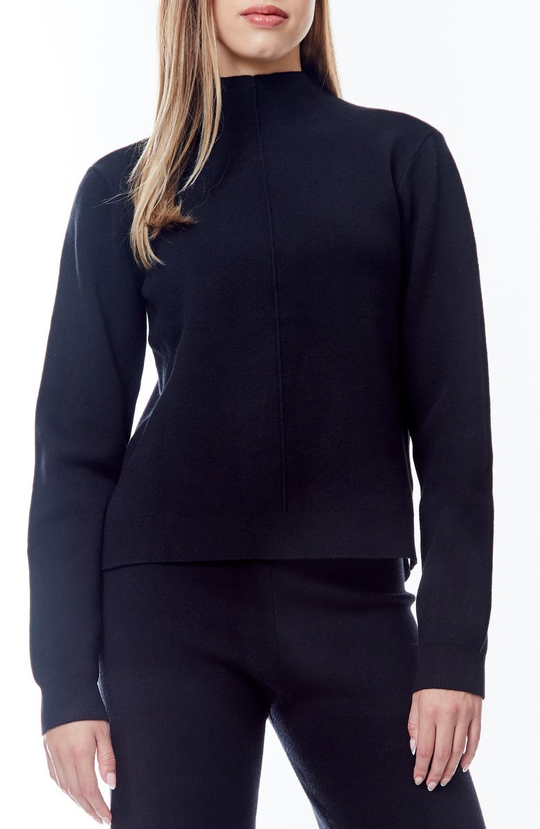 BY DESIGN Dani High-Low Sweater, Main, color, Black