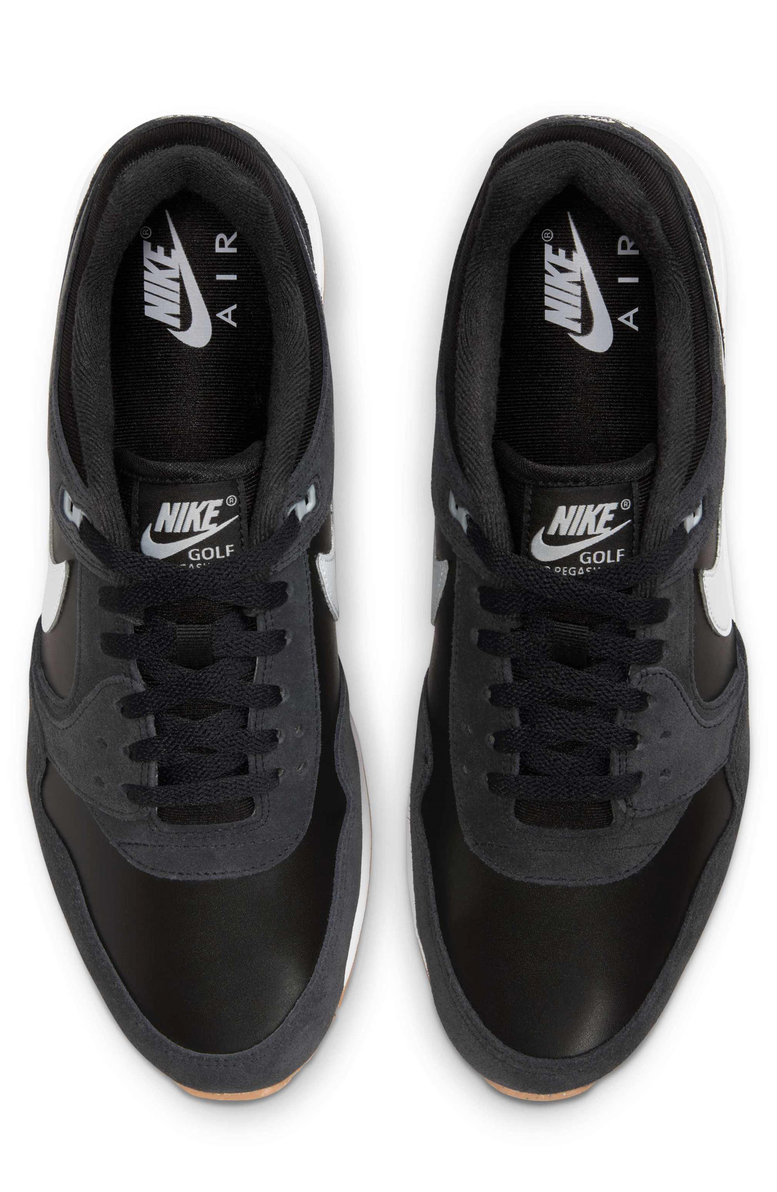 Nike Air Pegasus '89 G Waterproof Golf Shoe, Alternate, color, Black/ White/ Wolf Grey