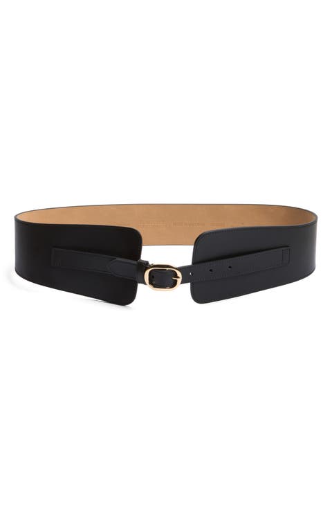 Alanna Leather Wide Waist Belt