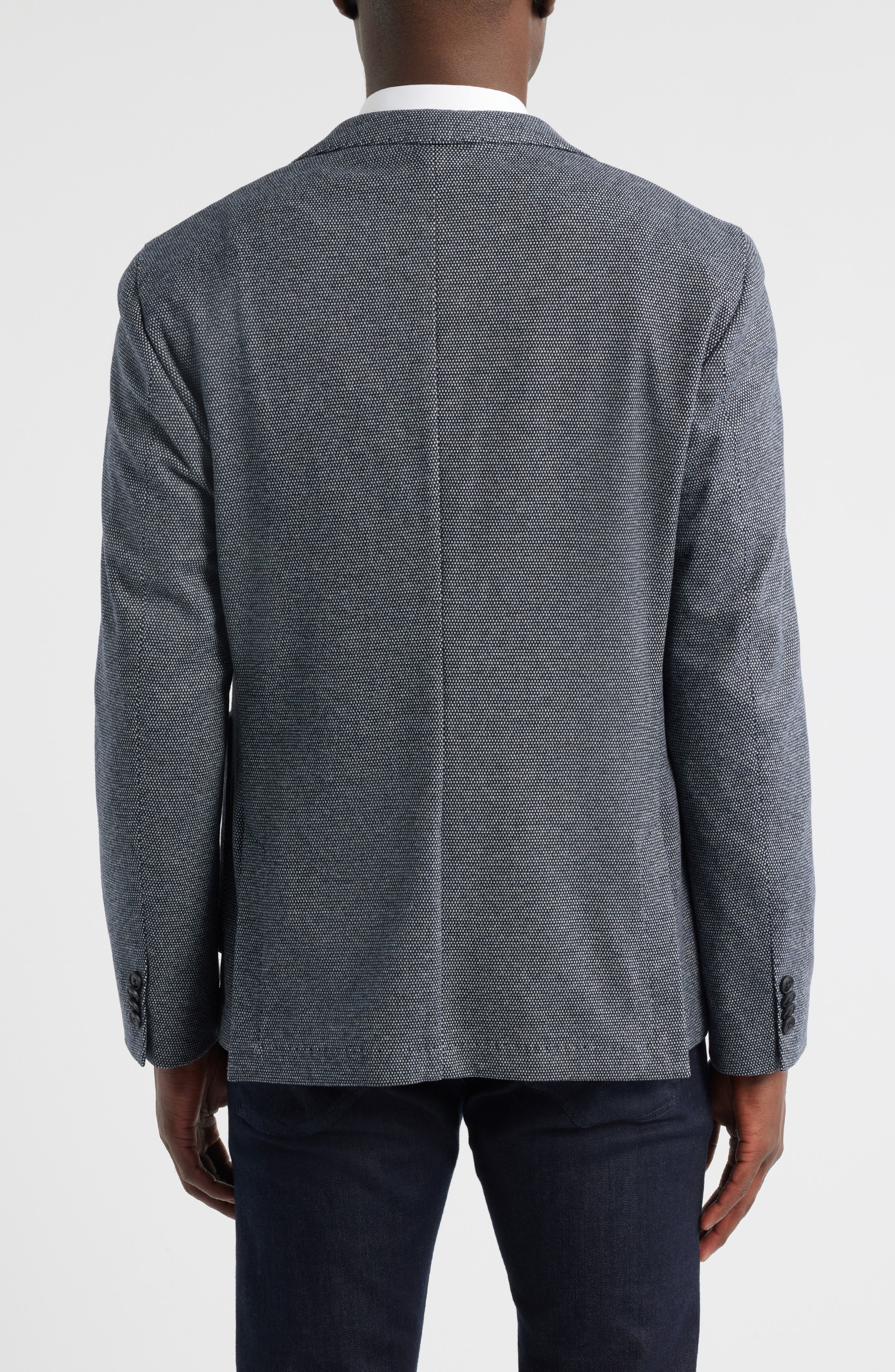 Hanry Slim Fit Navy Microdot Knit Sport Coat - image 2