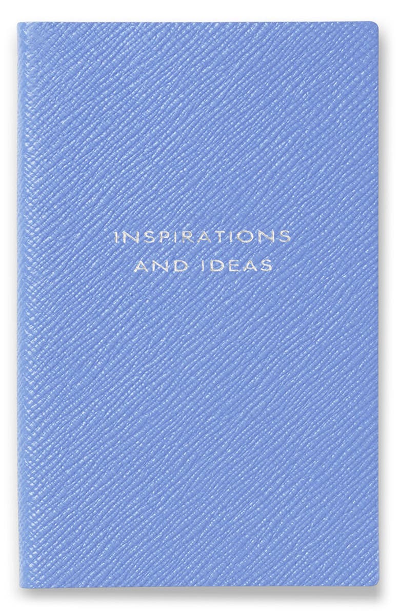 Smythson Panama Inspirations & Ideas Leather Notebook, Main, color,