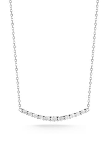 Glaze Jewelry Cubic Zirconia Bar Pendant Necklace In Metallic