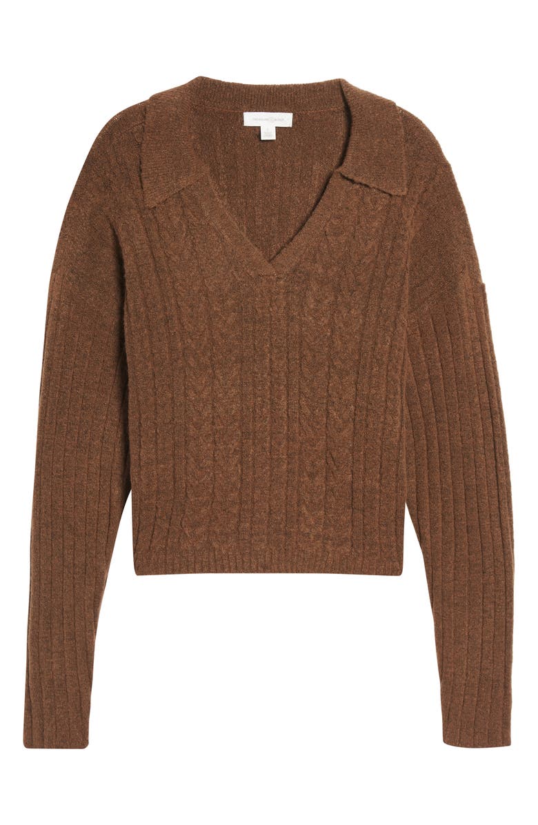 Treasure & Bond Cable Stitch Collar Sweater, Alternate, color, 